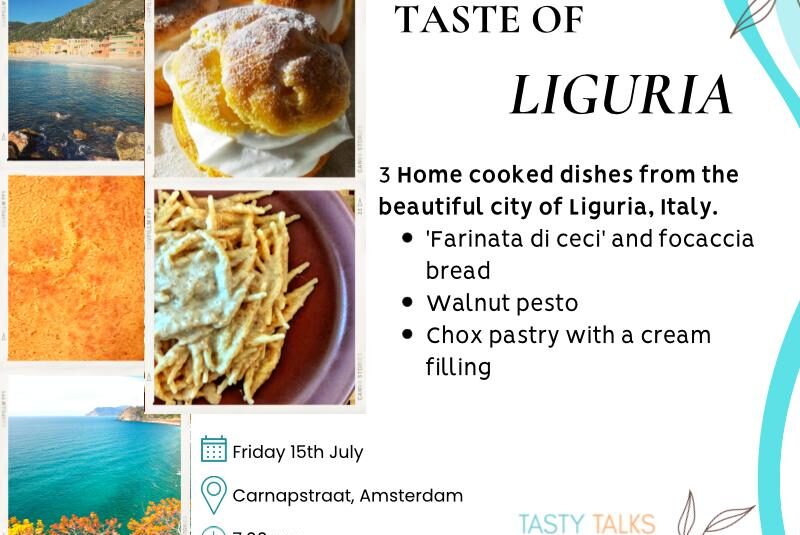 Taste of Liguria – 3 Course Dinner