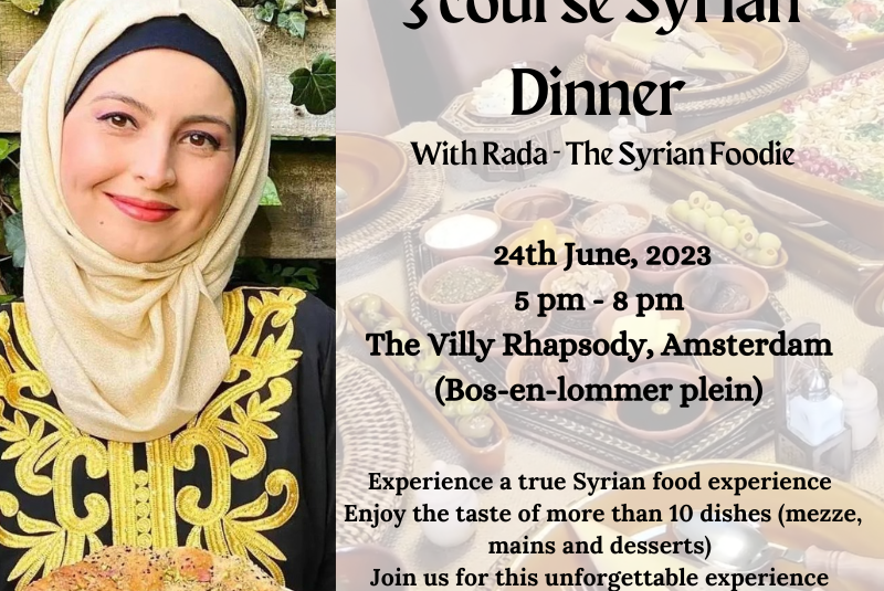 Community Syrian Dinner – with The Syrian Foodie